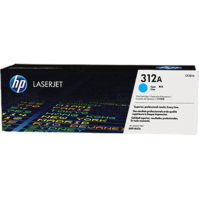 Genuine HP 312A Cyan Toner Cartridge (2,700 pages)
